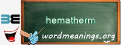 WordMeaning blackboard for hematherm